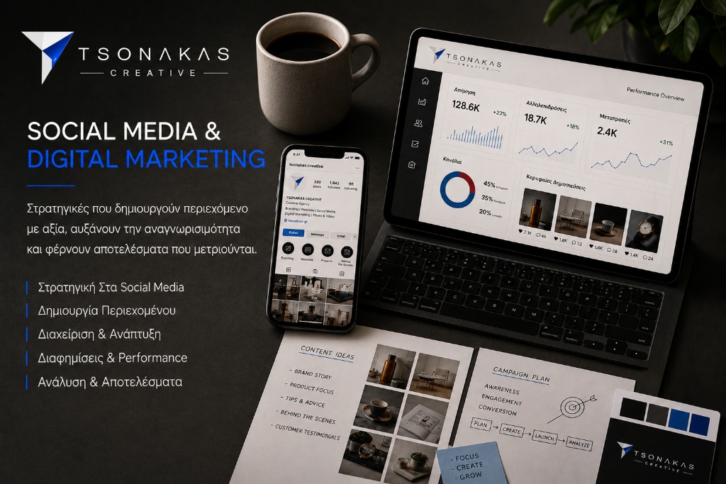Social Media & Digital Growth — στοχευμένες καμπάνιες με αποτέλεσμα
