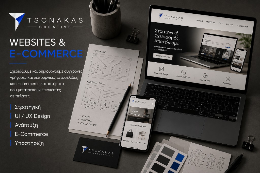 Websites & E-Commerce — ψηφιακές εμπειρίες που μετατρέπουν